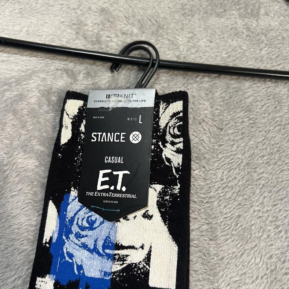 Stance E.T. Socks Mens Large Glow in the Dark Infiknit Phone Home Movie Novelty - Picture 2 of 4